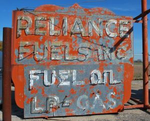Reliance Fuels, Fuel Oil & LP Gas Sign